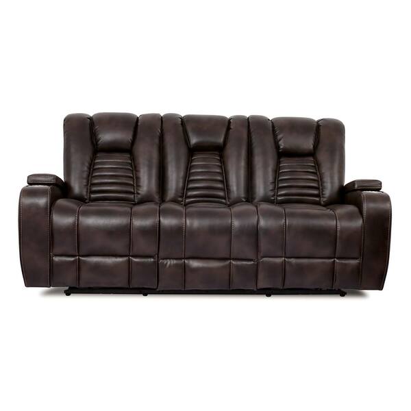 Frastøde dommer kig ind Furniture of America Madras 2-Piece Dark Brown Sofa Set IDF-9902-2PC - The  Home Depot