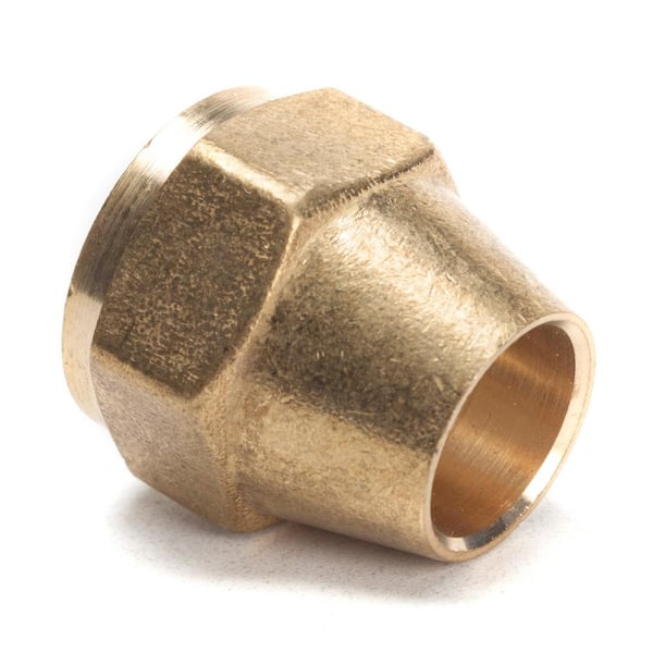 LTWFITTING 1/2 in. Flare Brass SAE 45-Degree Flare Short Rod Nuts (10-Pack)