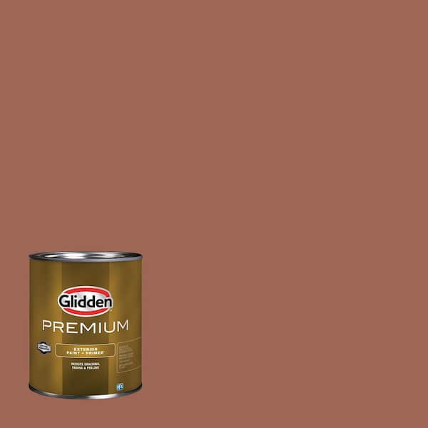 Glidden Premium 1 qt. PPG1067-6 Warm Up Satin Exterior Latex Paint