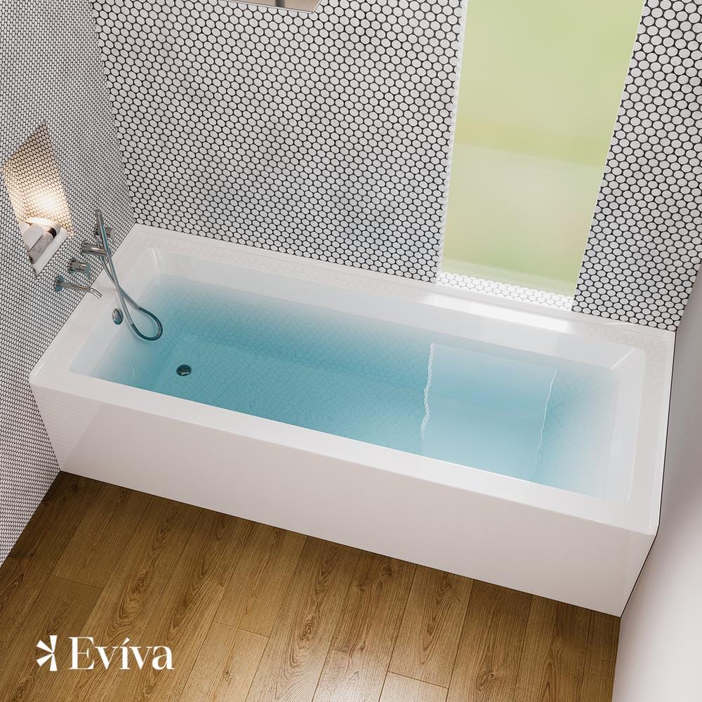 Nova 60'' White Acrylic Alcove Soaking Bathtub