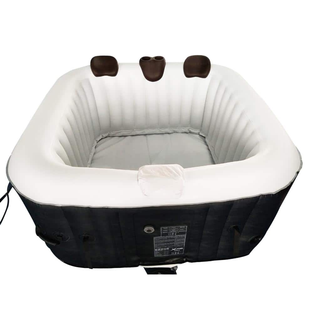 Brown Removable 3-Piece Headrest and Drink Holder Set for Hot Tub Spa