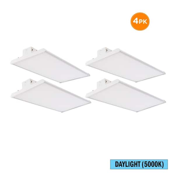 4-Pack 2.5 ft. 1000-Watt Equivalent Linear Integrated LED White High Bay Light 30,000 Lumens 5000K Daylight 120-277V
