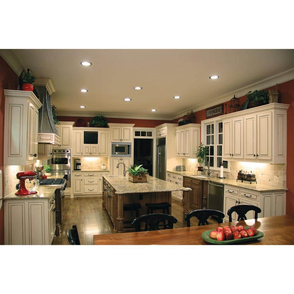 White Aluminum 6" LED Recessed Light Retrofit Trim