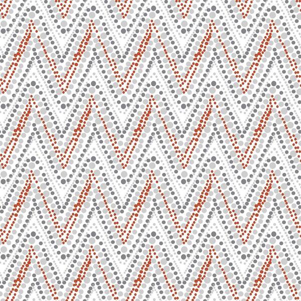 The Wallpaper Company 56 sq. ft. Dotty Flamestitch Grey/Red Wallpaper