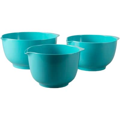 2, 3, and 4 l Melamine Mixing Bowl Set in Turquoise (Set of 3)
