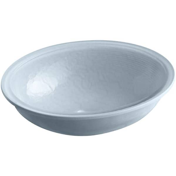 Whist 19 in. x 16.125 in. Undermount Bathroom Sink in Opaque Dusk Glass