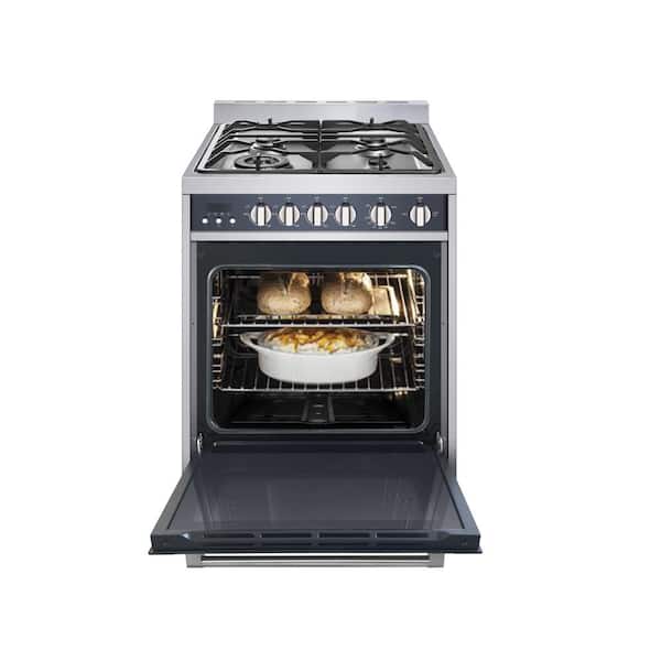 Gas Range with Convection Stainless Steel ft Magic Chef Freestanding Oven MCSRG24S 24 2.7 cu 