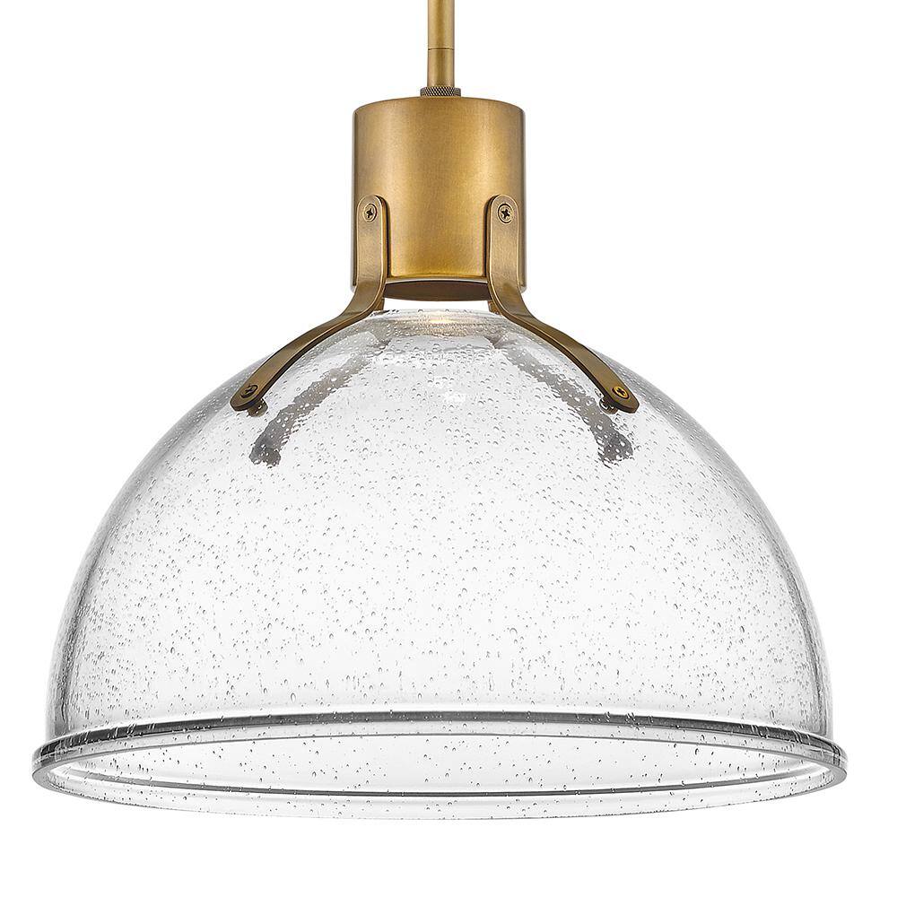 Heritage Brass Argo LED Bowl Pendant with Clear Seedy Glass