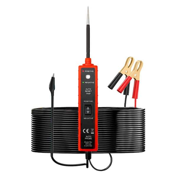 EKIEUDL Automotive Circuit Probe Tester 6-Volt-24-Volt DC Test Light with Polarity Identify Overload Protection Continuity Tool