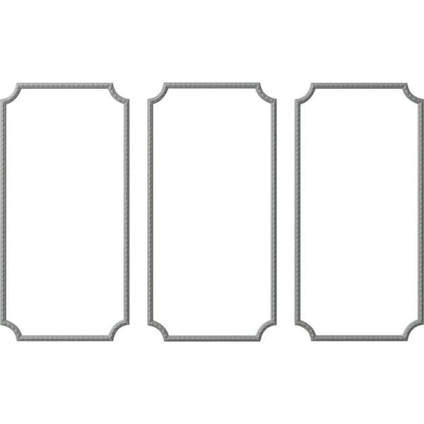 Ekena Millwork 24 in. W x 48 in. H Unfinished Polyurethane Bulwark Rope Panel Moulding Kit (Triple Panel)
