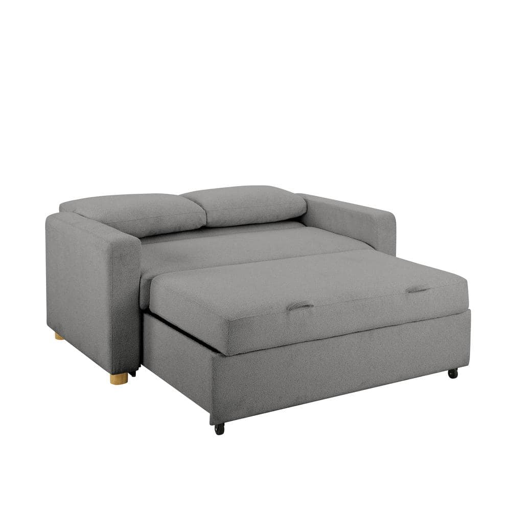 Gray Fabric Lawson Sleeper Sofa with Removable Cushions