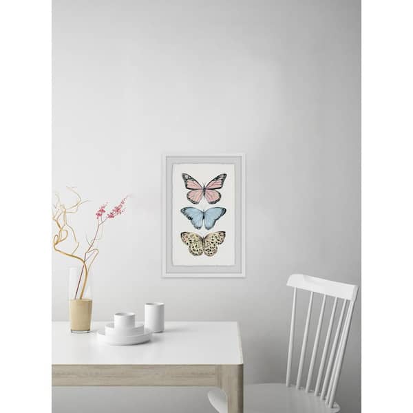 Unbranded 45 in. H x 30 in. W "Butterfly Trio" by Marmont Hill Framed Printed Wall Art