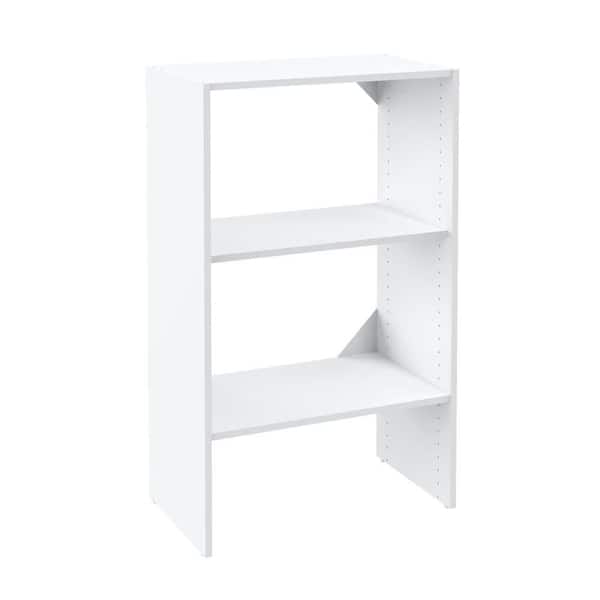 ClosetMaid Selectives 25 in. W White Tower Unit Stackable 3-Shelf Wood Closet System