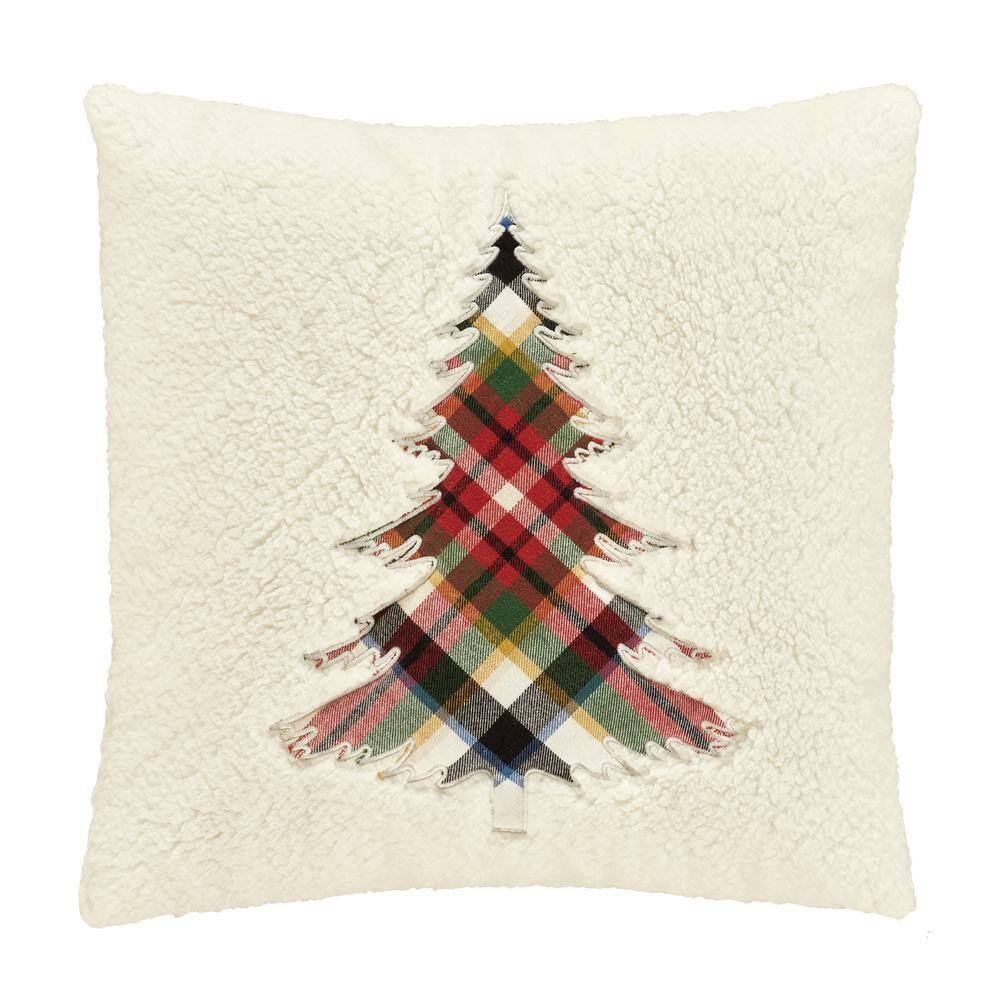 Christine Cotton 20 in. Square Embellished Decorative 20 in. x 20 in. Throw