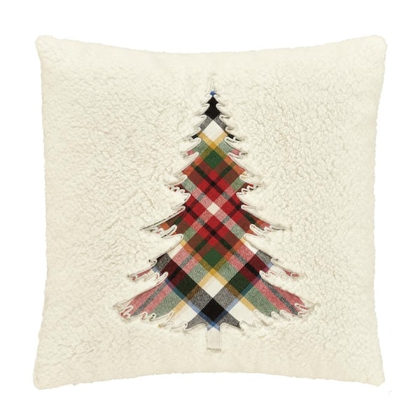 Unbranded Christine Cotton 20 in. Square Embellished Decorative 20 in. x 20 in. Throw Pillow