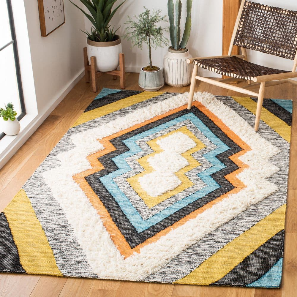 Kenya Multicolor Hand-Knotted Wool Area Rug