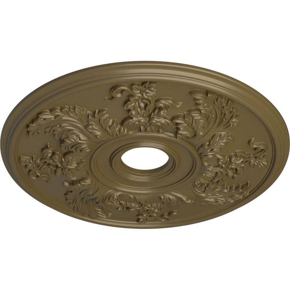 Hand-Painted Mississippi Mud Acanthus Twist Ceiling Medallion