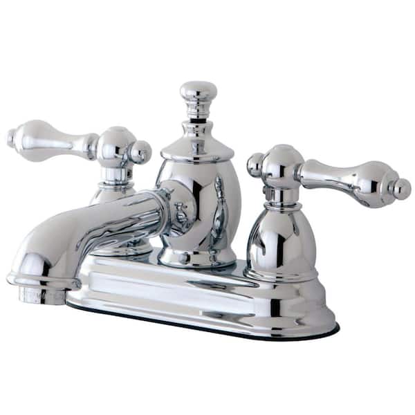 Kingston Brass English Country 4 in. Centerset 2-Handle Bathroom Faucet in Chrome