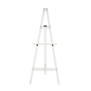 Clear Acrylic Plastic Adjustable 7-Tier Easel with Gold Metal Hardware and Chain Support