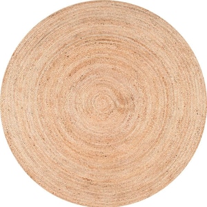 Rigo Chunky Loop Natural Jute Tan 5 ft. Round Rug