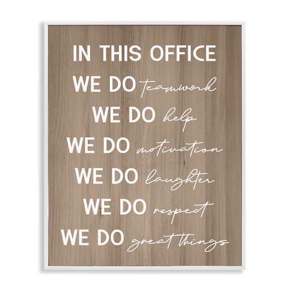In This Office Motivational by Daphne Polselli White Framed Typography Giclee Art Print 20 in. x 16 in.