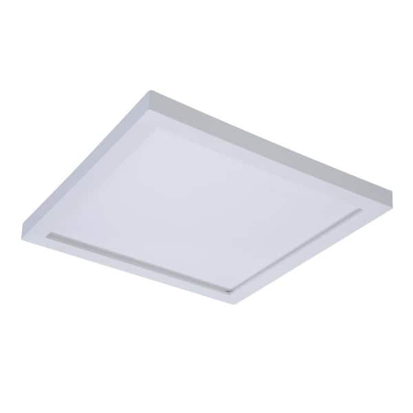 HALO SMD 5 in. and 6 in. 5000K Daylight White Integrated LED Recessed Square Surface Mount Ceiling Light Trim at 90 CRI