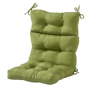 Solid Summerside Green Outdoor High Back Dining Chair Cushion