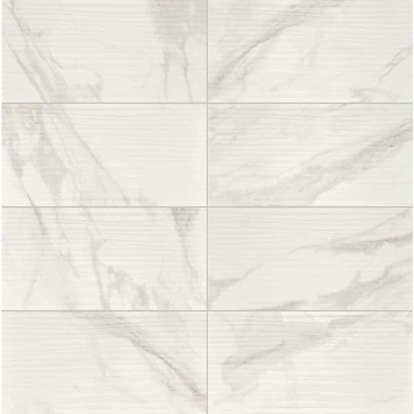 Daltile Perpetuo Brilliant White 12 in. x 24 in. Satin Ceramic