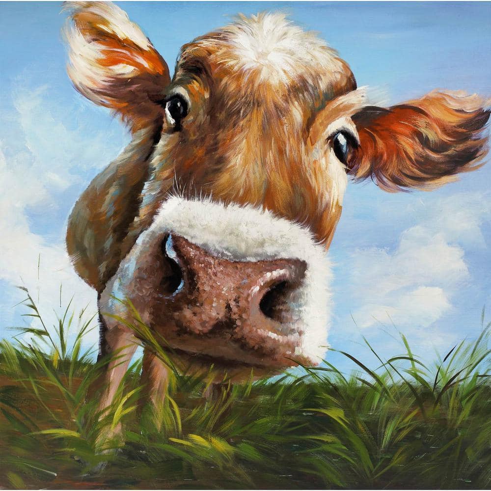 ARTCANVAS White Cows In The Field buy Home Decor Canvas Art Print