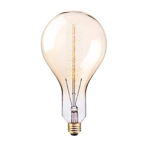 Globe Electric 100 Watt PS42 Dimmable Spiral Filament Vintage Edison Incandescent Light Bulb, Warm Candle Light