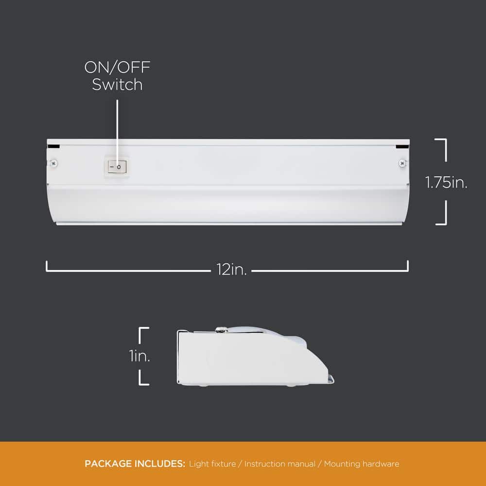 Ultra ProGrade 12" White Metal LED Under Cabinet Light