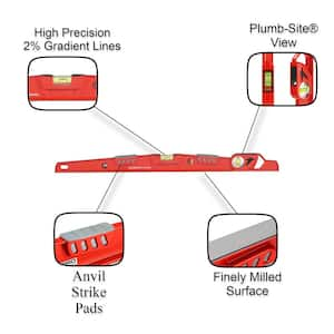 32 in. Shark Mason's Level with Plumb Site
