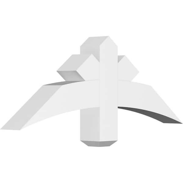 Ekena Millwork Alberta 36 in. W x 13.5 in. H x 4 in. D Signature Polyurethane Bracket