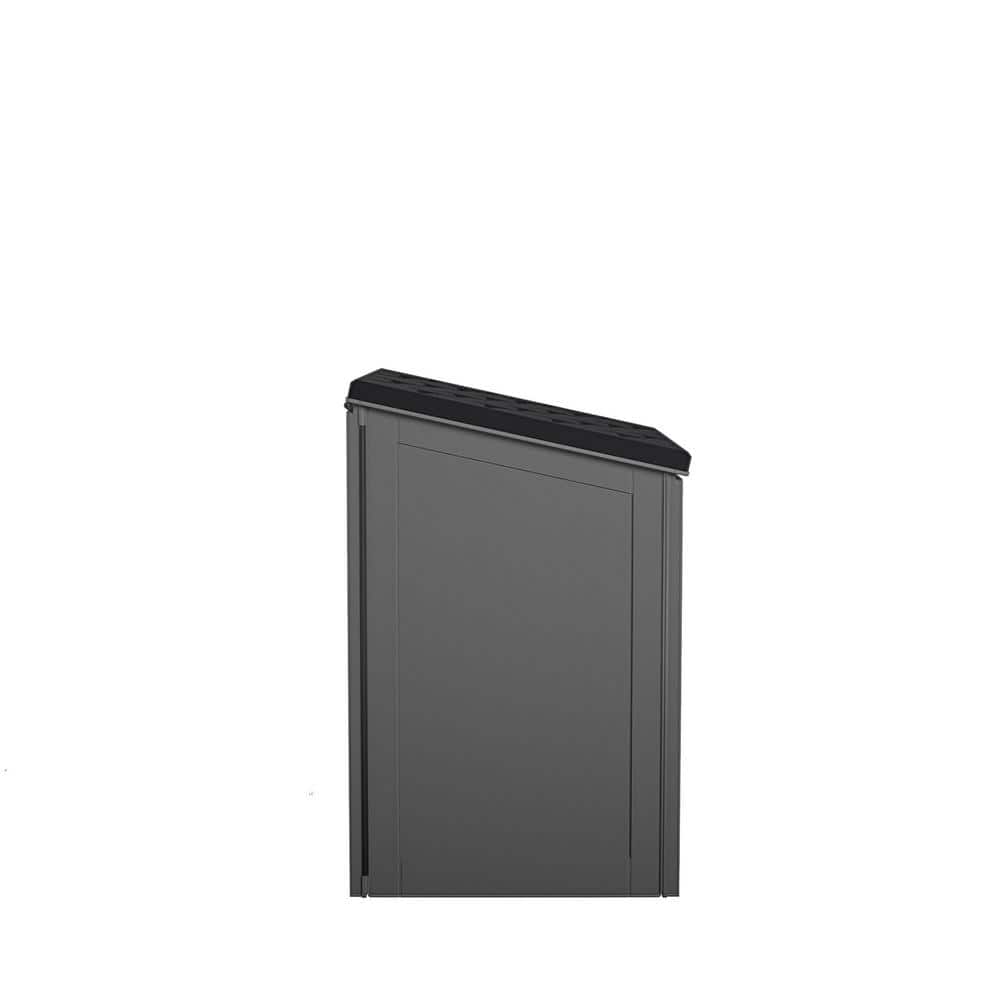 Gray and Black Lockable Outdoor Storage Deck Box
