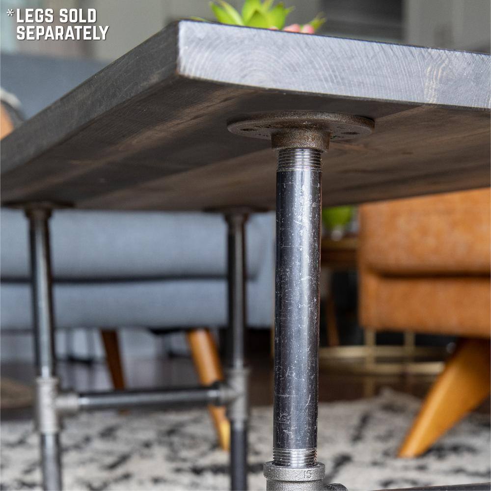 Boulder Black Rustic Solid Pine Coffee Tabletop