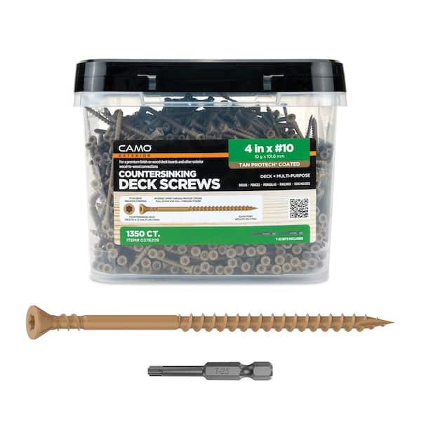 #10 x 4 in. Tan ACQ Rated Star Drive Flat Head Wood Deck Screw (1350-piece)