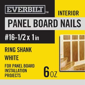 #16-1/2 x 1 in. Panel Board Nails White 6 oz (Approximately 317 Pieces)