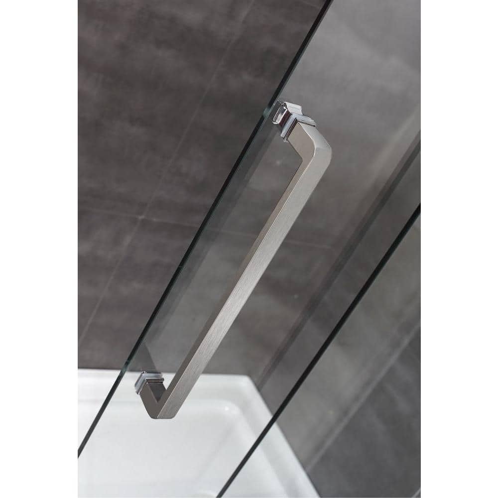 Moselle 60" Clear Tempered Glass Frameless Sliding Shower Enclosure