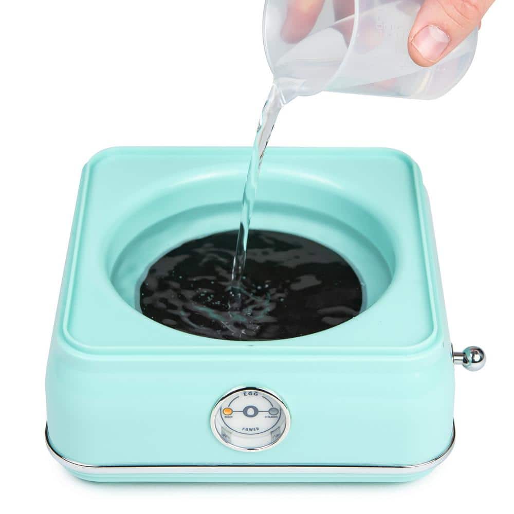 Aqua Retro 14-Capacity Electric Egg Cooker with Cool-Touch Handles