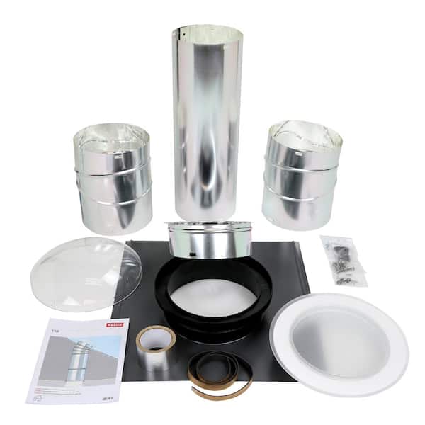 VELUX - 10 in. Acrylic Dome Sun Tunnel Skylight with Rigid Tube and Low Profile Plastic and Metal Flashing