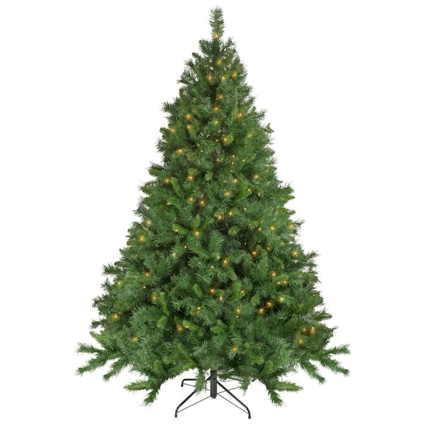 Pre-Lit Full Chatham Pine Artificial Christmas Tree-6.5 ft.-Clear Lights