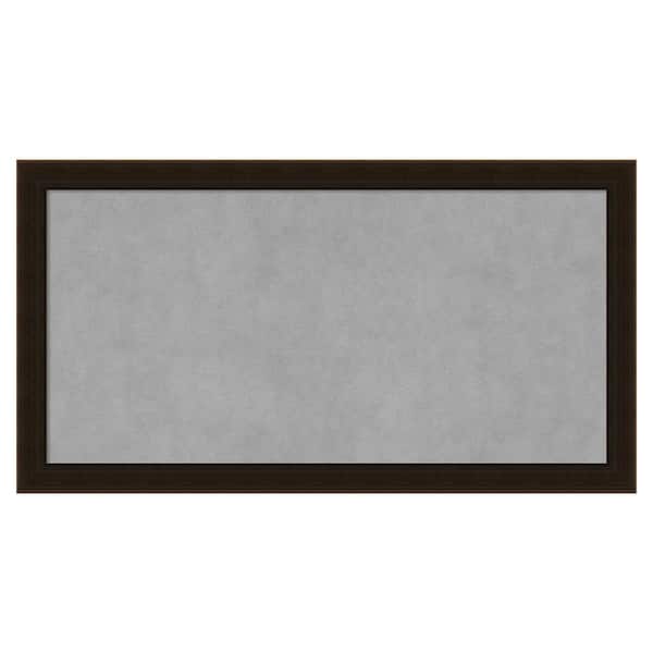 Amanti Art Espresso Brown 26 in. x 14 in Framed Magnetic Board