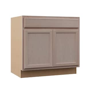 Hampton 36 in. W x 24 in. D x 34.5 in. H Assembled Base Kitchen Cabinet in Unfinished