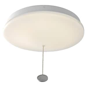 10 in. White Closet Light with Pull Chain LED Flush Mount Ceiling Light 900 Lumens 4000K Bright White