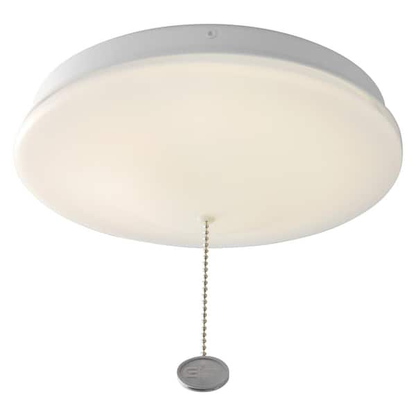 ETI LIGHTING 10 in. White Closet Light with Pull Chain LED Flush Mount ...