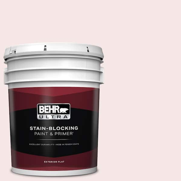 BEHR ULTRA 5 gal. #120A-1 Light Chiffon Flat Exterior Paint & Primer