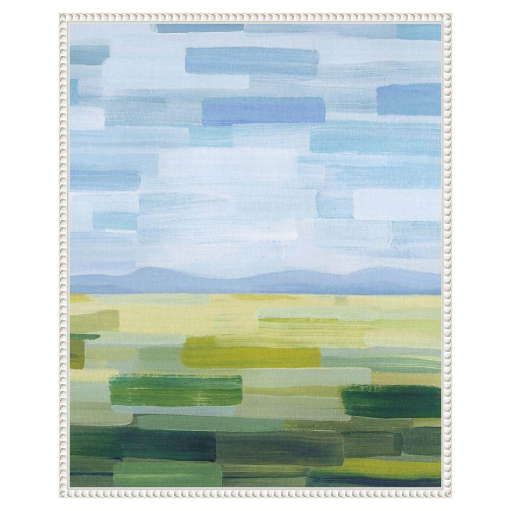 Grace Popp White Floater Frame Abstract Landscape Canvas Art