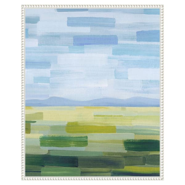Amanti Art Driveby Landscape II by Grace Popp 23 in. W x 28 in. H. Canvas Wall Art Print Framed in White