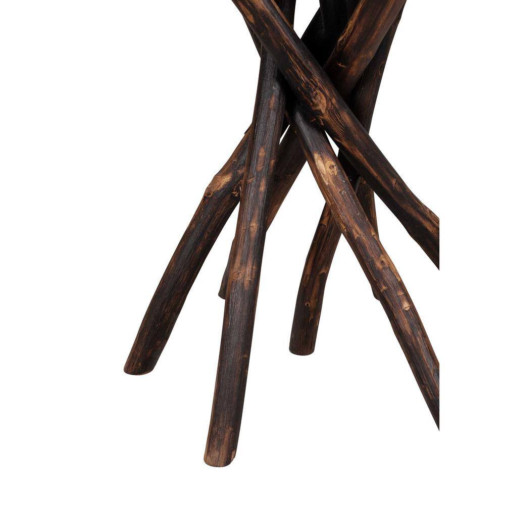 Merrill 22 in. Brown Teak Accent Table - thumbnail 2