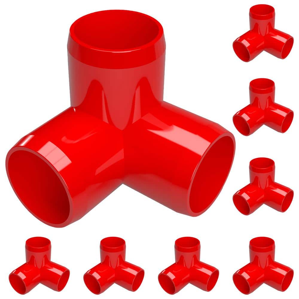 3/4 in. Furniture Grade PVC 3-Way Elbow in Red (8-Pack) price history on PriceWatchPro